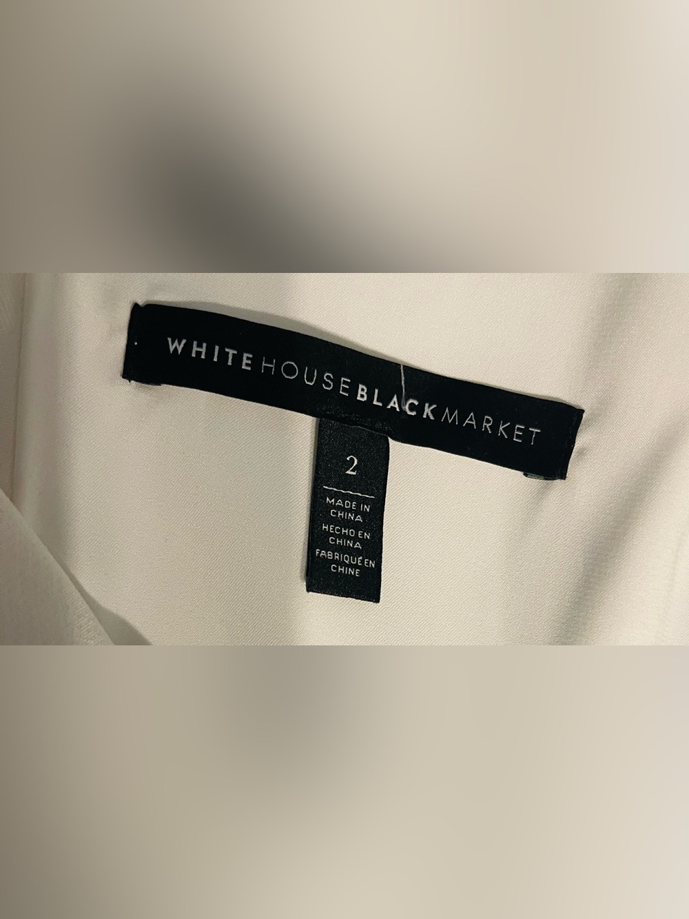 Withe house black market elegant Cream A-Line Dress with Contrast Piping size 2 - Picture 3 of 13